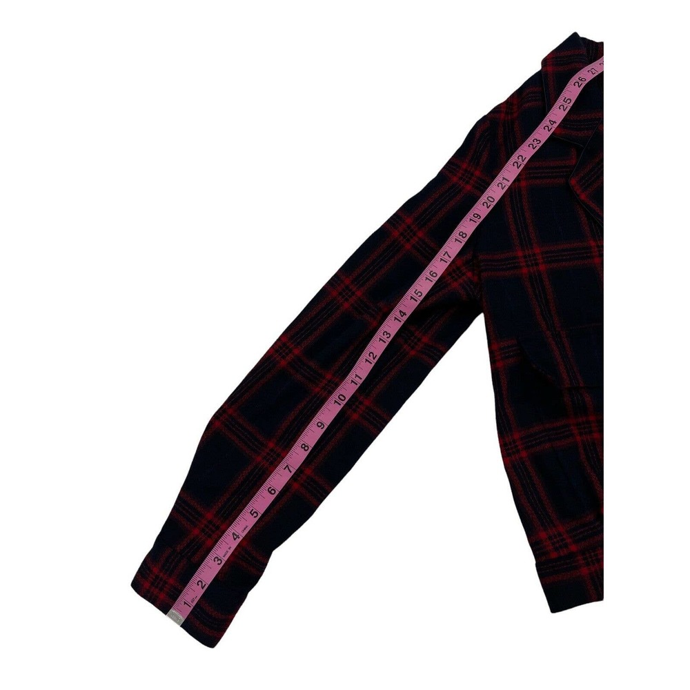 FRNCH Paris Coat Jacket With Buckle In Plaid Size Large - Picture 8 of 9